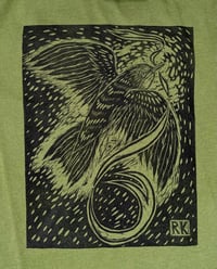 Image 2 of Courier’s ribbon - woodblock printed t-shirt