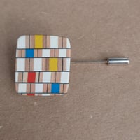Image 3 of Mondrian Miniature Brooch Pin