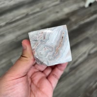 Image 1 of Mexican Crazy Lace Agate Floating Cube A