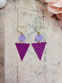 Image 2 of 80's Pop Faux Leather Earrings