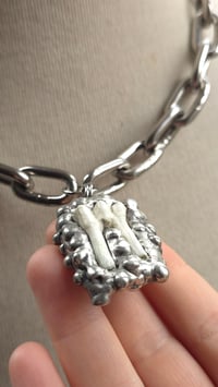 Image 4 of Sheep tooth chunky statement necklace small