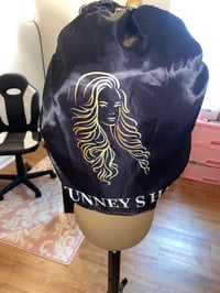 Image 2 of Munneys Hair Tie Around  satin bonnet 