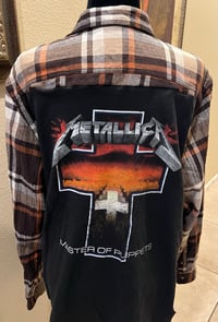Vintage Brown/Orange/White Flannel Shirt Metallica