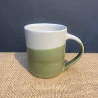 Image 1 of Tall Mug - White & Green