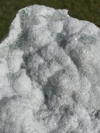 Image 2 of Green Cubic Fluorite With Druzy White Quartz Specimen #1949