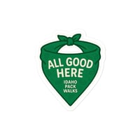 Image 4 of All Good Here Bandana Sticker (Green)