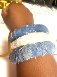 Image 3 of denim bangles plus size