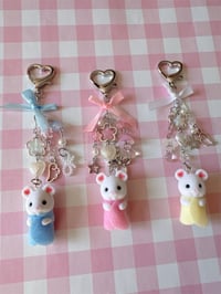 Image 1 of Mouse Triplet Critter keychains 💖