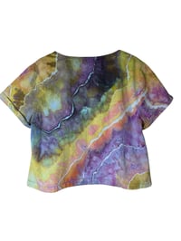 Image 8 of ♻️ UPCYCLED M Woven Top in Muted Euphoria Geode Ice Dye