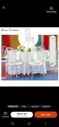 Image 7 of Modern  PC resin transparent acrylic chairs for rent only 