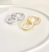 Image 1 of Crystal Huggie Earrings