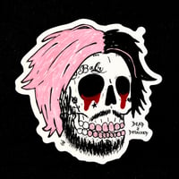 PEEP SKULL ART STICKER