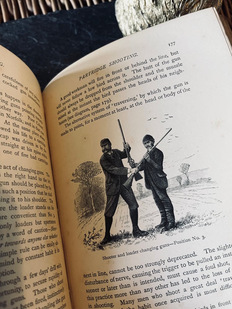 Image of “Shooting Field & Covert” Antique 1892 Leather Bound 