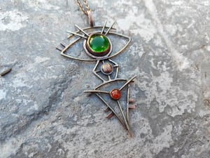 Green and orange pendant 