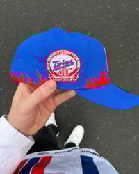 Image 4 of  RED BRIM MINNESOTA TWINS CUSTOM FITTED CAP