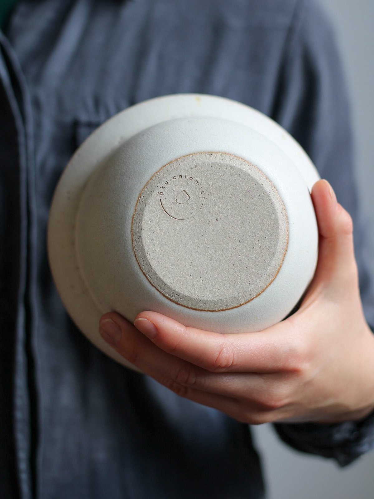 Image of mushroom shaped bowl in ivory