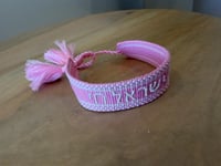 Image 5 of Am Yisrael Chai pink bracelet - student pricing