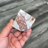 Image 1 of Mexican Crazy Lace Agate Floating Cube B
