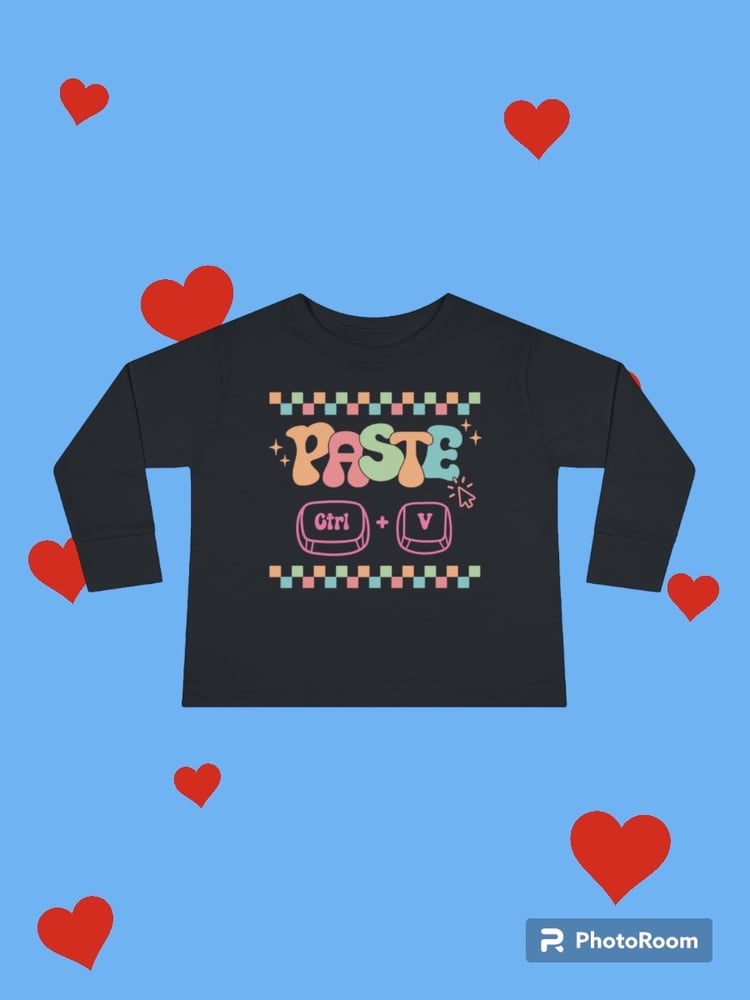 Image of Toddler "Paste" matching Long Sleeve Tee