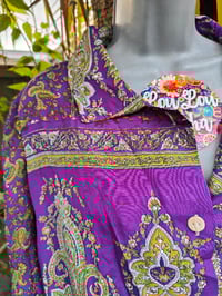 Image 7 of S/ M Sari PJs and matching dust bag with tassel purple 