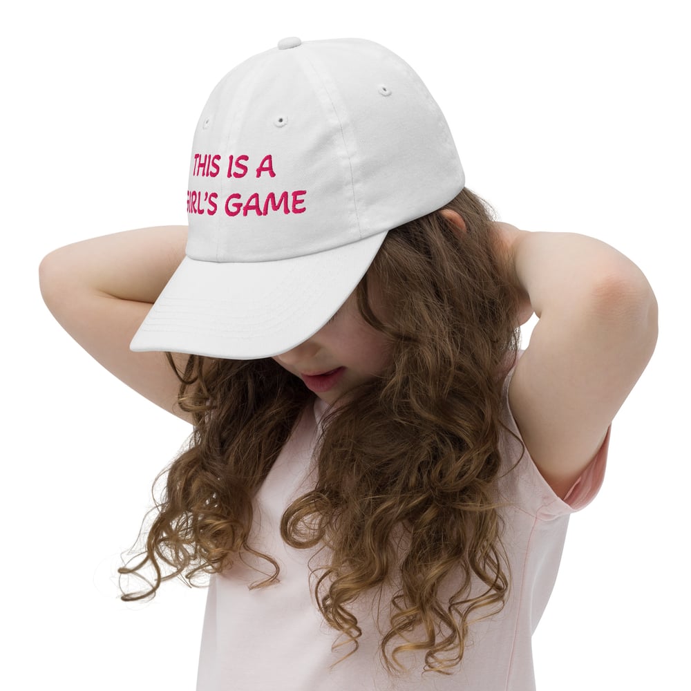 Image of Youth This is a Girl's Game pink letters