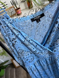 Image 3 of NWT blue printed dress