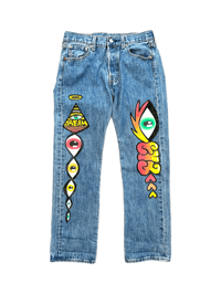 Image 1 of “Third Eye Flame” Levi’s 