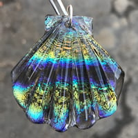 Image 1 of Dark Side Rainbow Dichroic Seashell