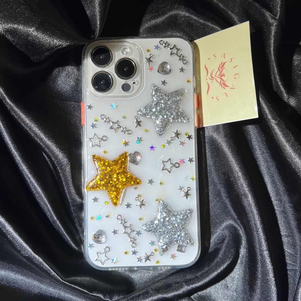 Image of Golden Stars Custom Resin Case For All Brand 