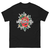 Manorism Traditional Rose Tee Black