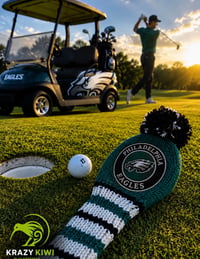 Image 2 of Philadelphia Eagles custom Golf Club Cover hand knit logo NFL fan  gift-a3481aec