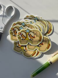 Image 2 of birdwatching binoculars matte sticker