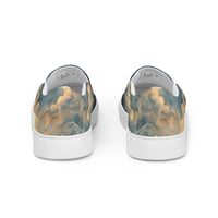 Image 3 of Celestial Night Sky Stars and Clouds Painting Men's Slip On Canvas Shoes