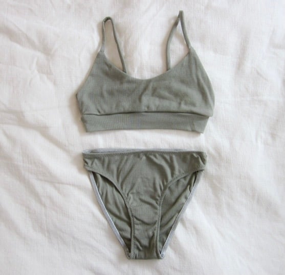 Sage Ribbed Set