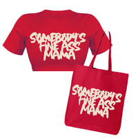 Somebody’s Fine Ass Mama Crop T-shirt & Tote Bag