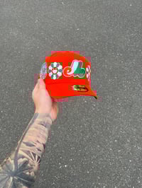 Image 1 of  GREEN BRIM ORANGE MONTREAL EXPOS CUSTOM FITTED  CAP