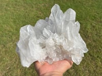 Image 1 of Large Clear Quartz Points Cluster Statement Piece #2258