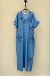 LIGHT DENIM RUFFLES KAFTAN