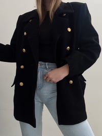 Image 5 of Vintage wool black jacket // L
