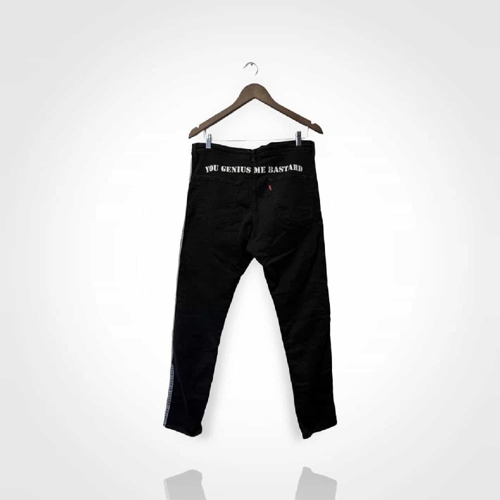 Image of Hysteric Glamour "BACK PILE ISKO" Denim Side Line Easy Pants 