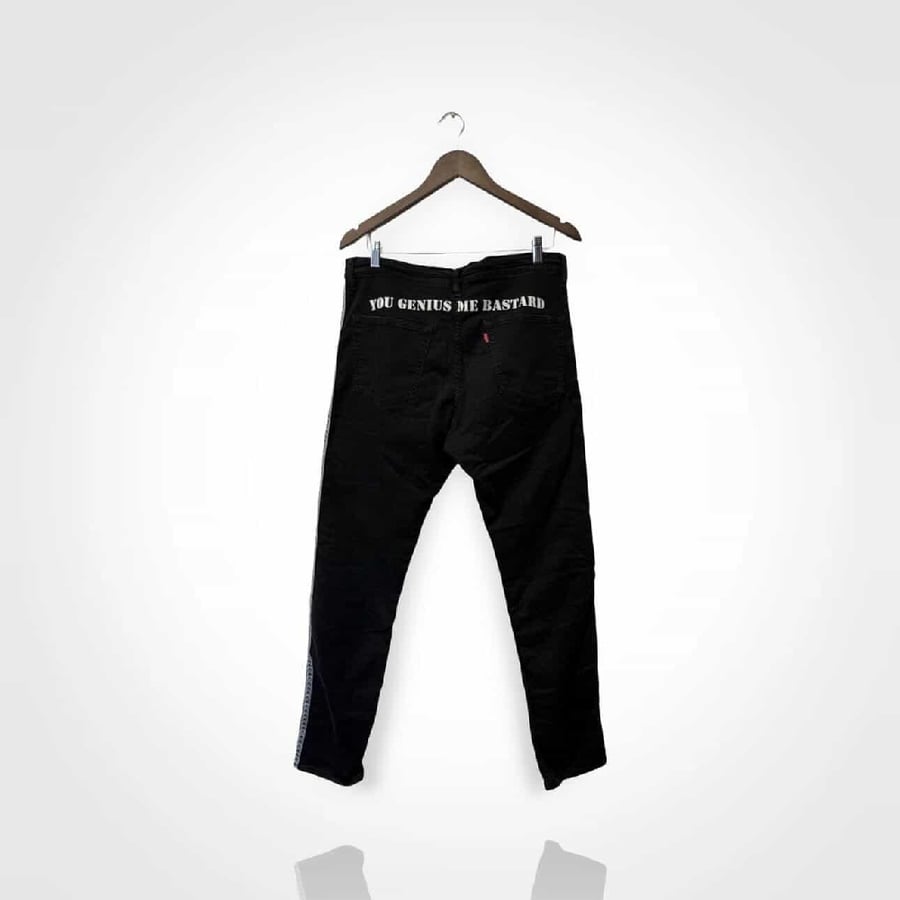 Image of Hysteric Glamour "BACK PILE ISKO" Denim Side Line Easy Pants 