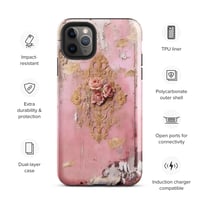 Image 6 of Pastel Pink Tattered Texture Rose Gold Goth Lolita Kawaii Inspired Tough Case for iPhone®