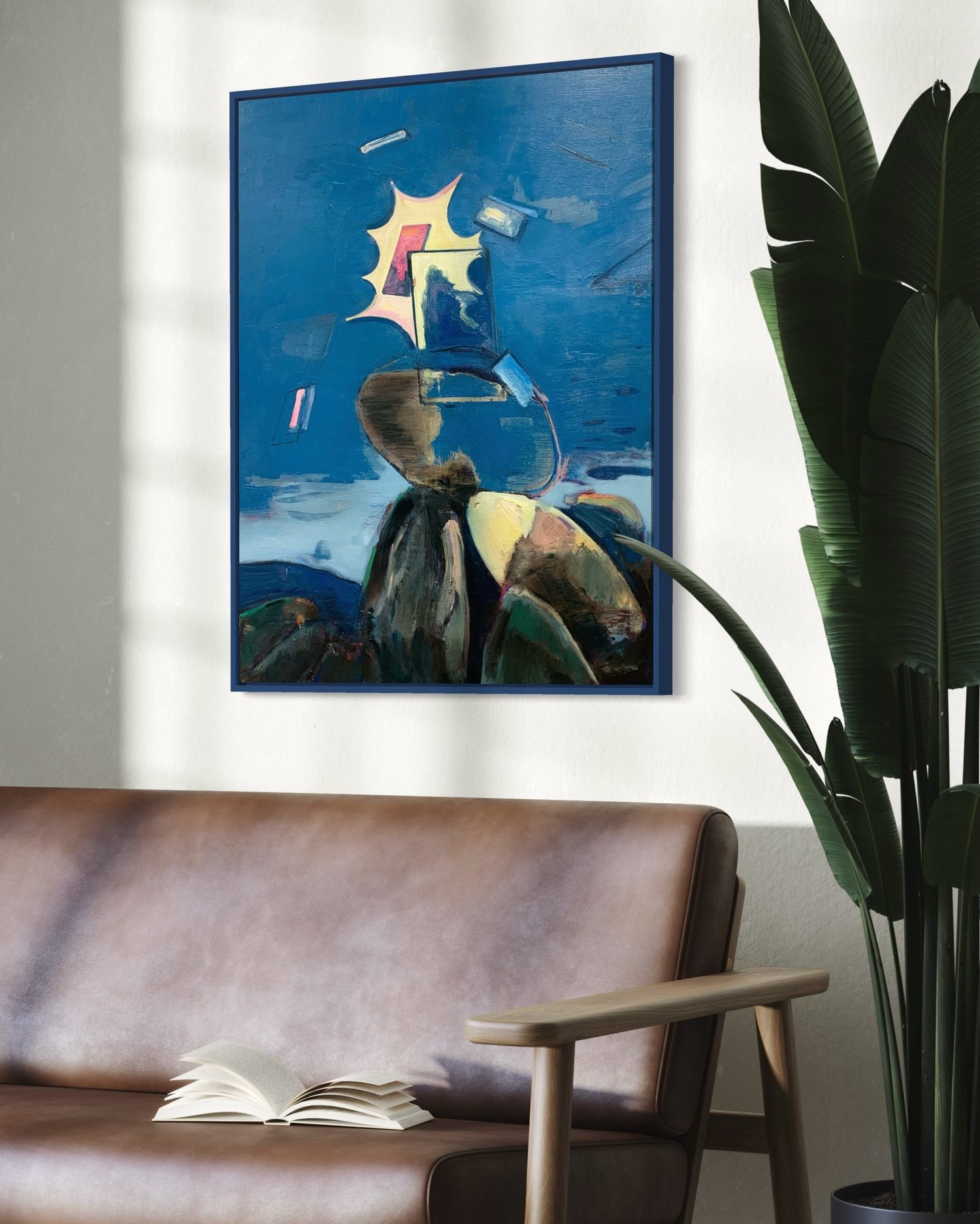 Image of "København – Malerdrømme og tankestreger – Udsigt ved Langelinie" / 80x100 cm