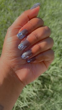 Image 4 of Nails - Short (Black Designs)