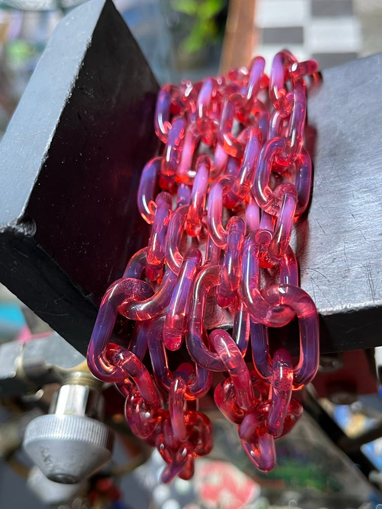 Gold opal mini link chain 