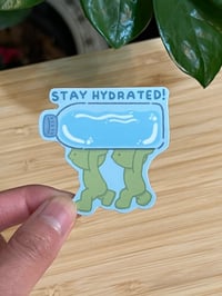 Image 2 of stay hydrated smiski sticker!