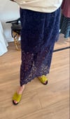 NAVY BLUE GUIPURE SKIRT