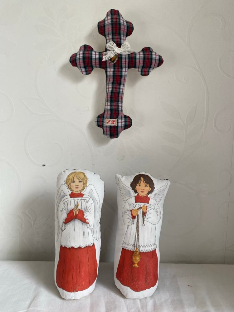 Image of Décoration de sapin / Figurine ange servant d’autel 