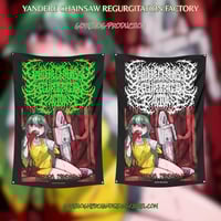 Image 1 of YANDERE CHAINSAW REGURGITATION FACTORY - WALL FLAGS