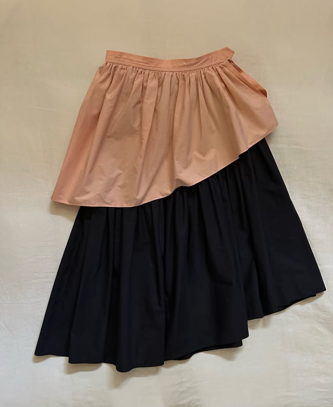 1970s Saint Laurent tiered cotton skirt